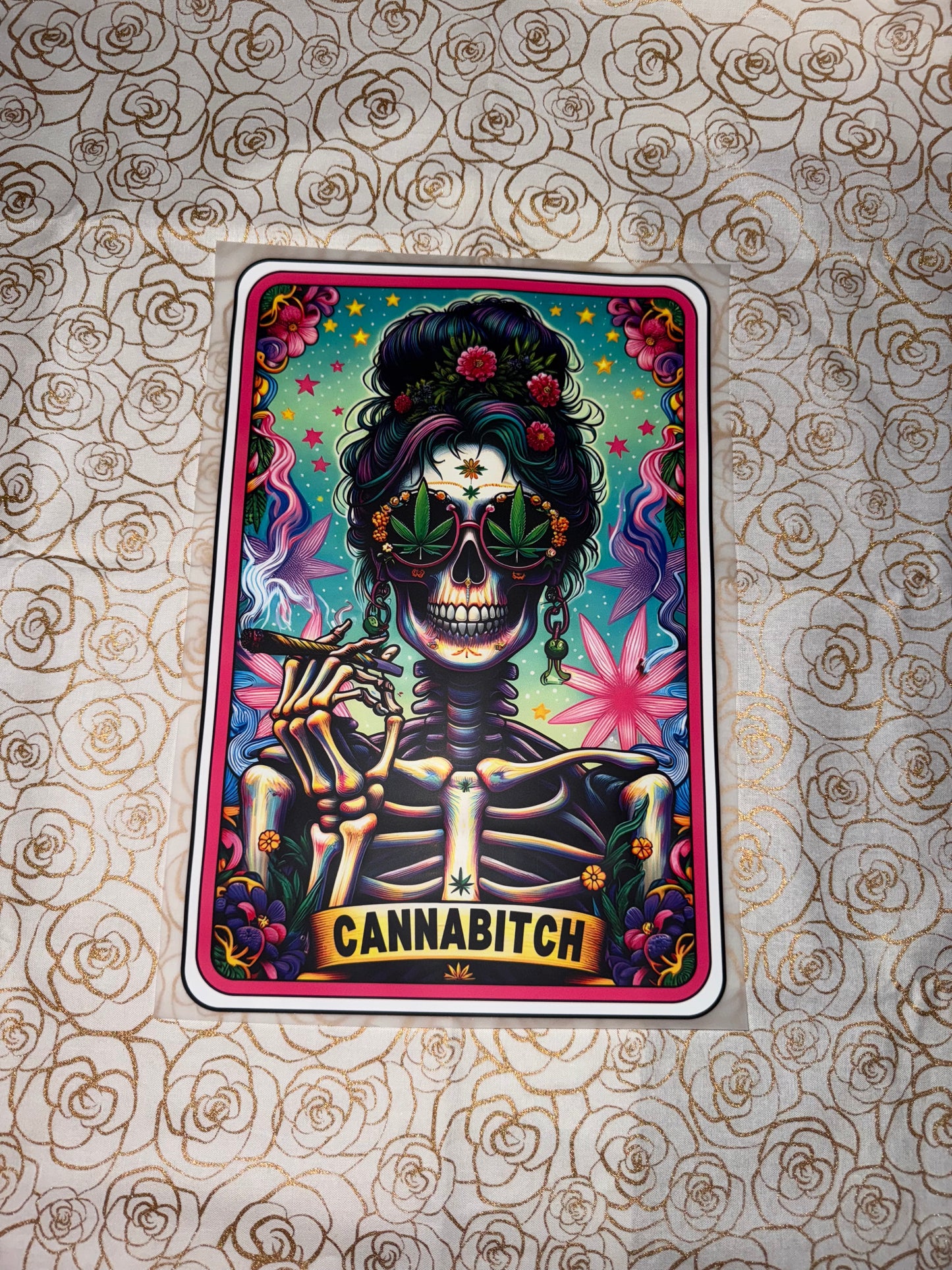 A-03 "Cannab*tch bun" Adult Direct to film heat press transfer